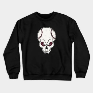 Baseball Skull Logo Vintage Grunge Men Crewneck Sweatshirt